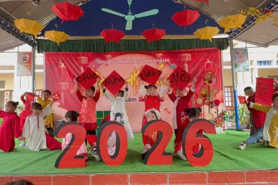 Trường Mầm non Tân Khánh tổ chức ”Ngày hội xuân” – không gian trải nghiệm đậm đà bản sắc dân tộc