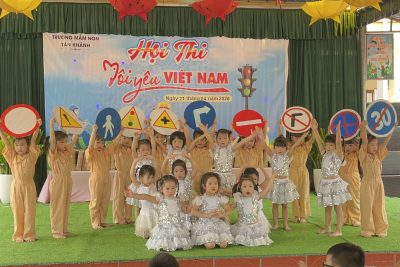 Hội thi “Tôi yêu Việt Nam” của các bé trường Mầm non Tân Khánh